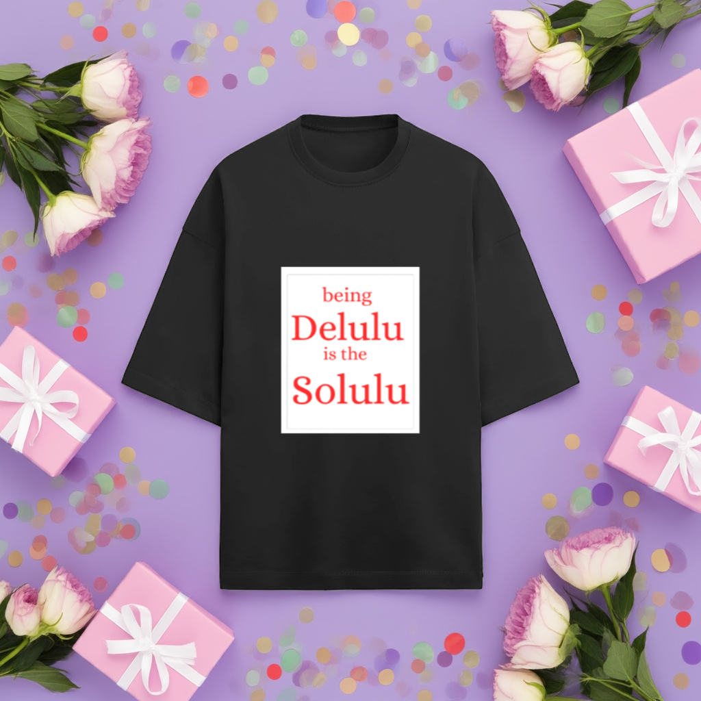 Being Delulu is Solulu Oversized T-Shirt – Gen Z Streetwear Vibe