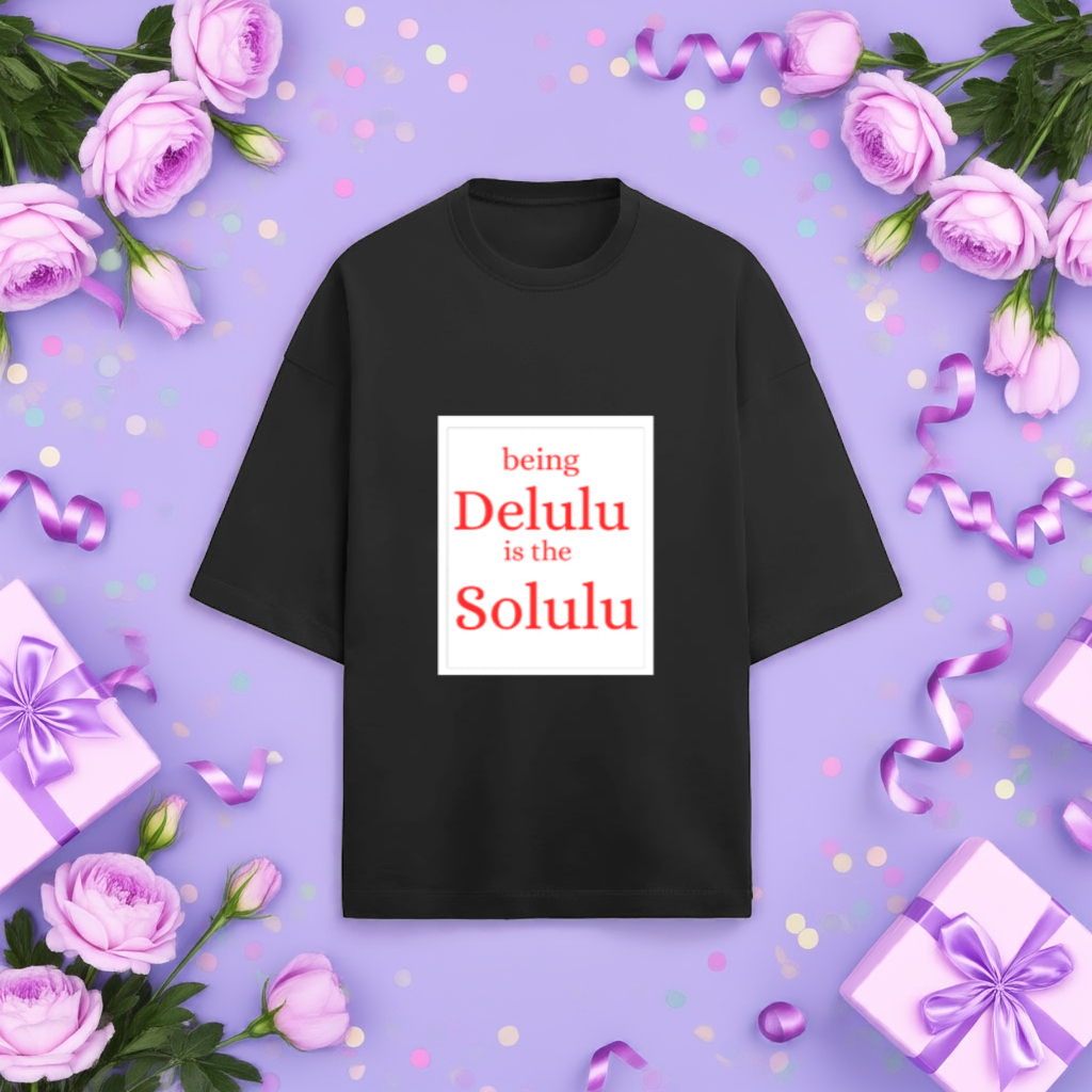 Being Delulu is Solulu Oversized T-Shirt – Gen Z Streetwear Vibe